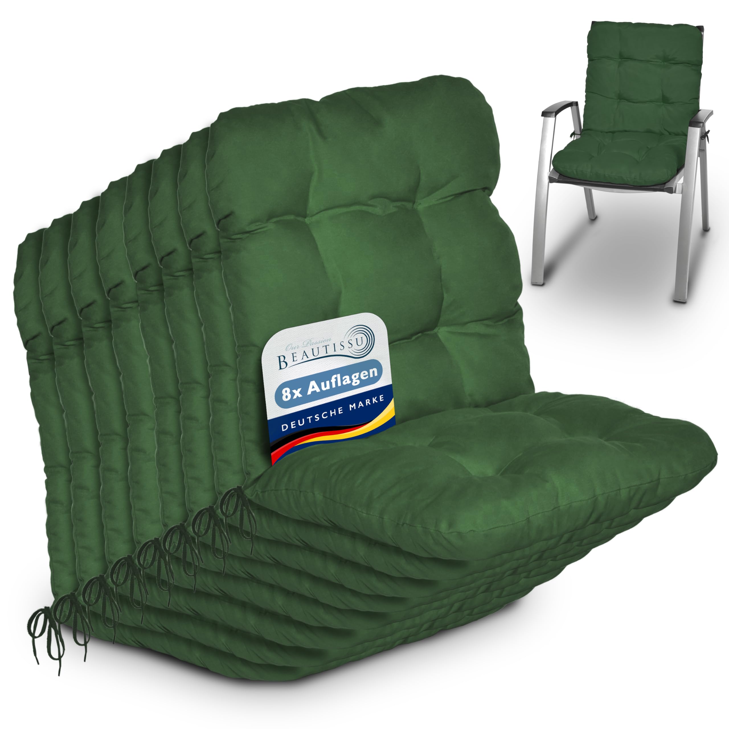 Beautissu Niedriglehner Auflagen Set Flair NL 100x50x8cm