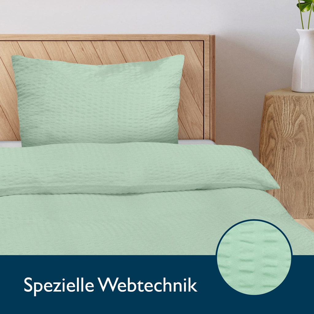 Beautissu Seersucker Bettwäsche Meline