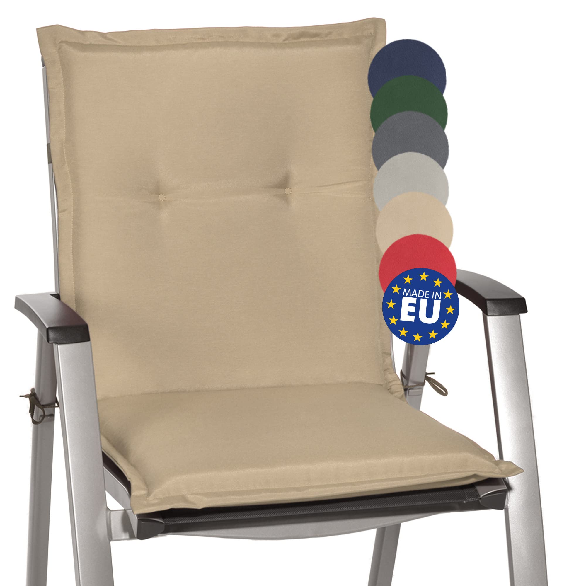 Beautissu Niedriglehner Auflage Gartenstuhl 100x50x6 cm Loft NL