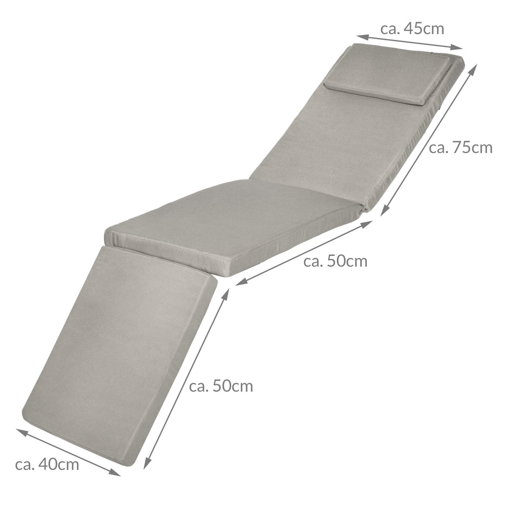 Beautissu Luxus Deckchair Auflage Sonnenliege 175x45x5cm LoftLux DC
