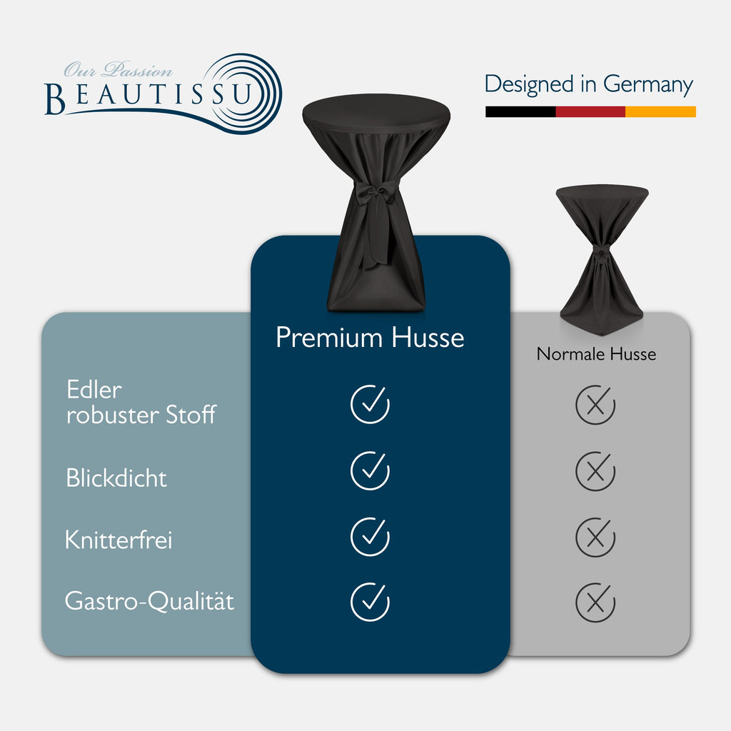 Beautissu Premium Stehtischhusse