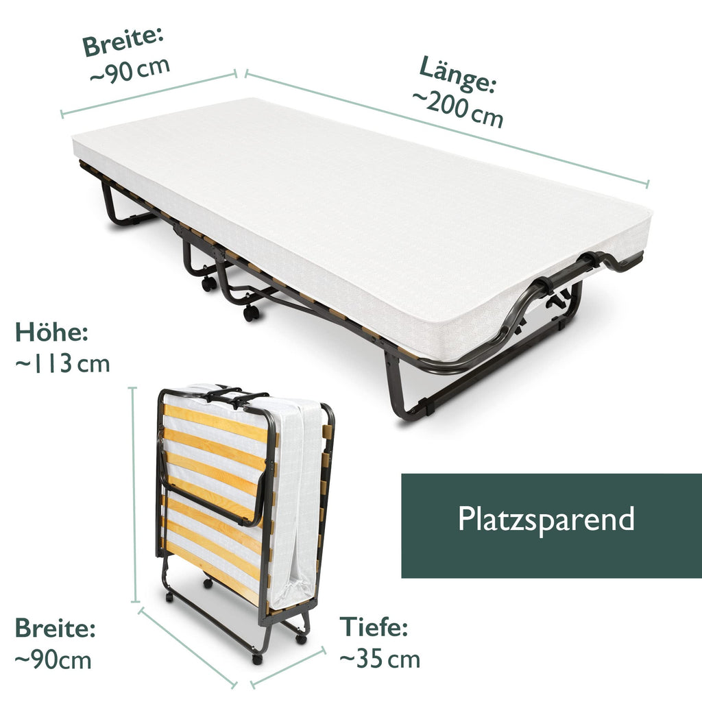 Beautissu Gästebett klappbar 90x200 cm Venetia