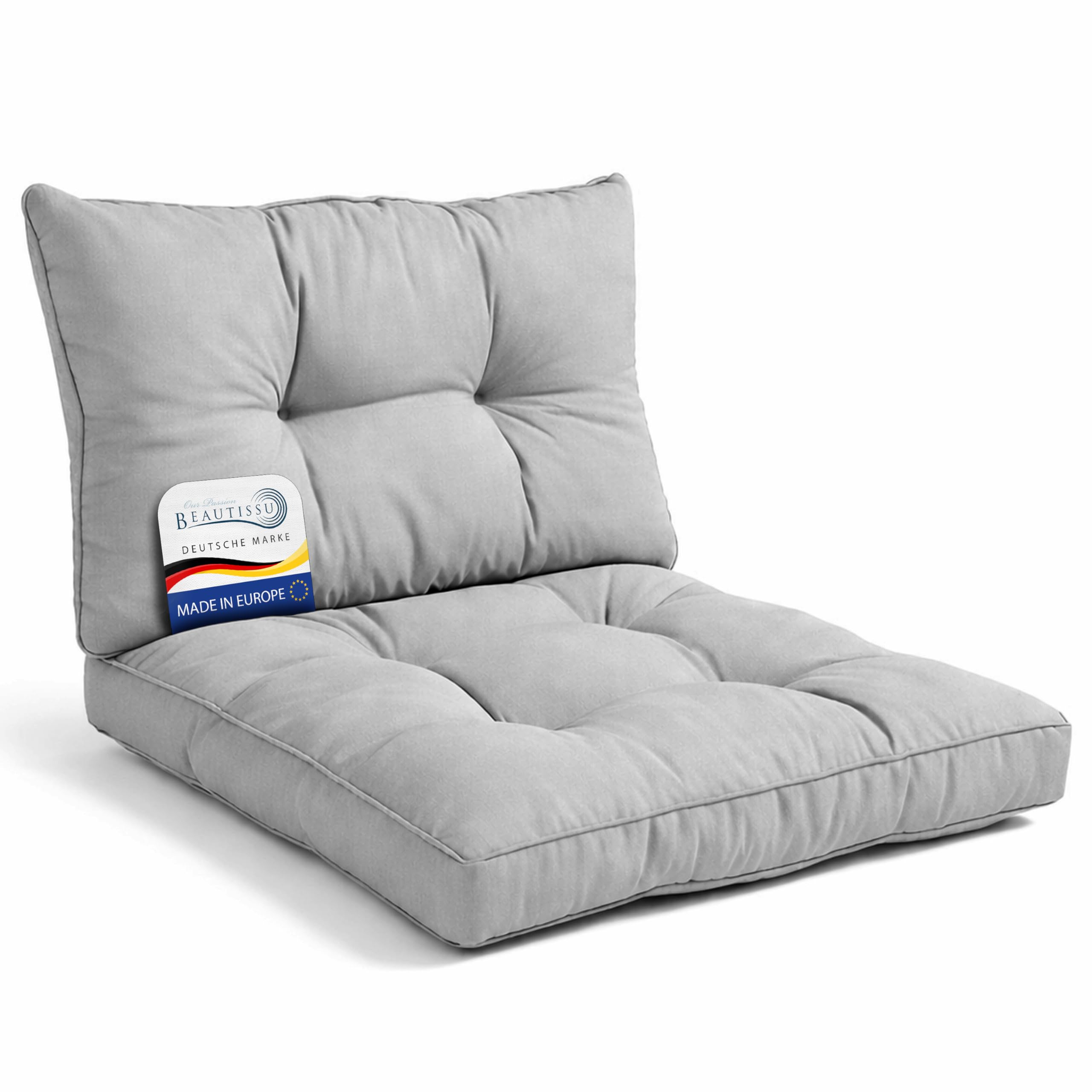 Beautissu Lounge Kissen Outdoor 50x50 cm xLuna