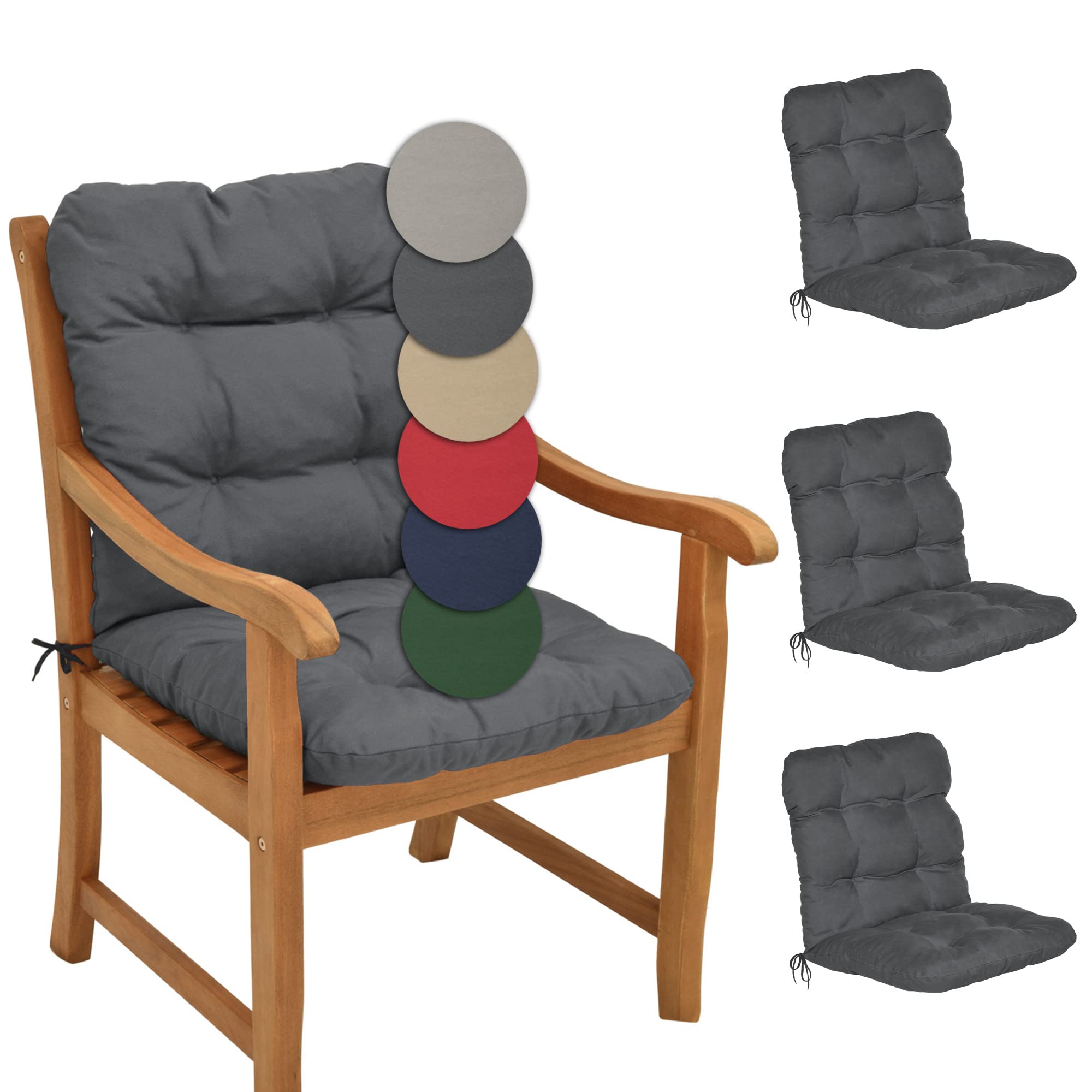 Beautissu Niedriglehner Auflagen Set Flair NL 100x50x8cm