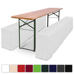 Beautissu 3tlg Hussen Bierzeltgarnitur Set Basic L