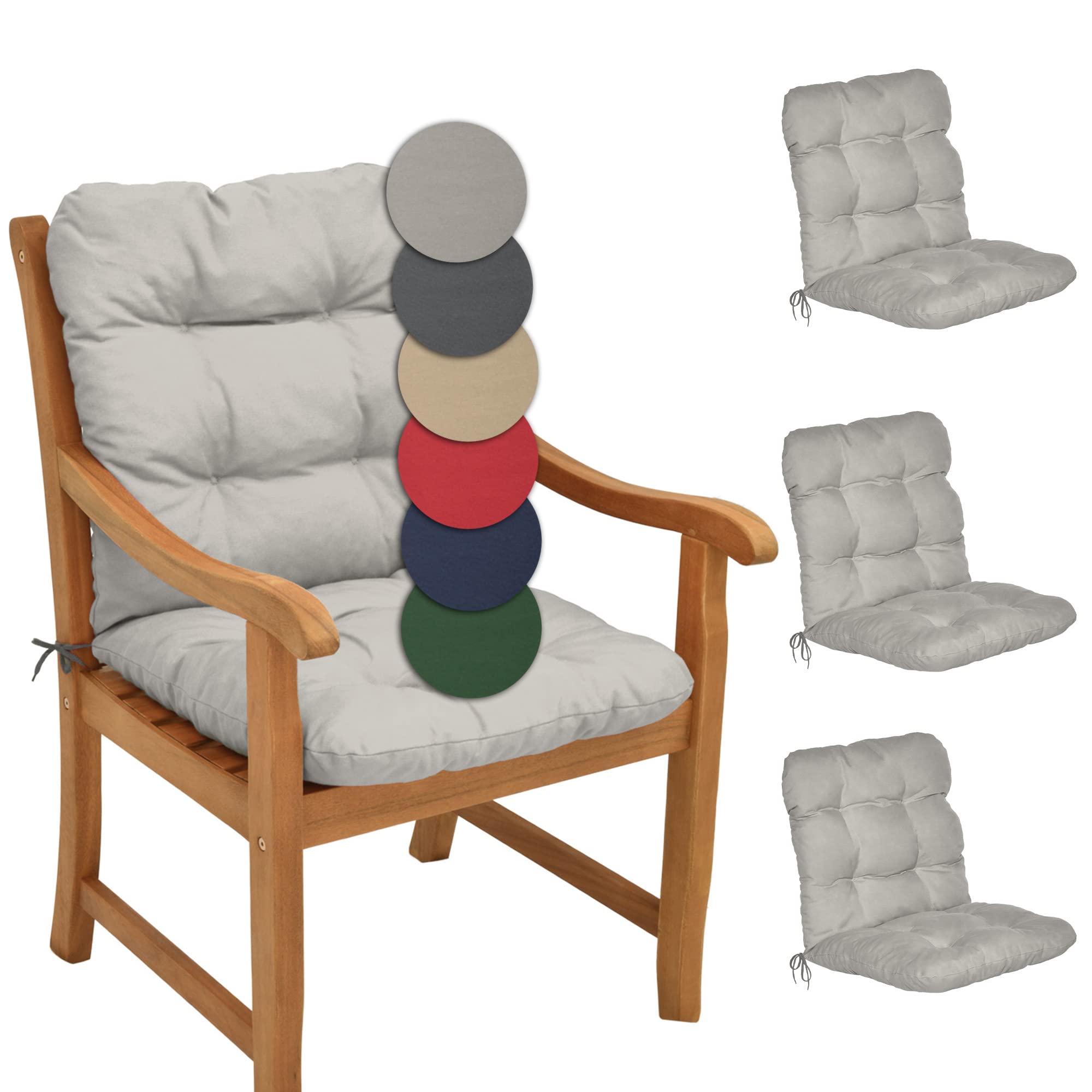 Beautissu Niedriglehner Auflagen Set Flair NL 100x50x8cm