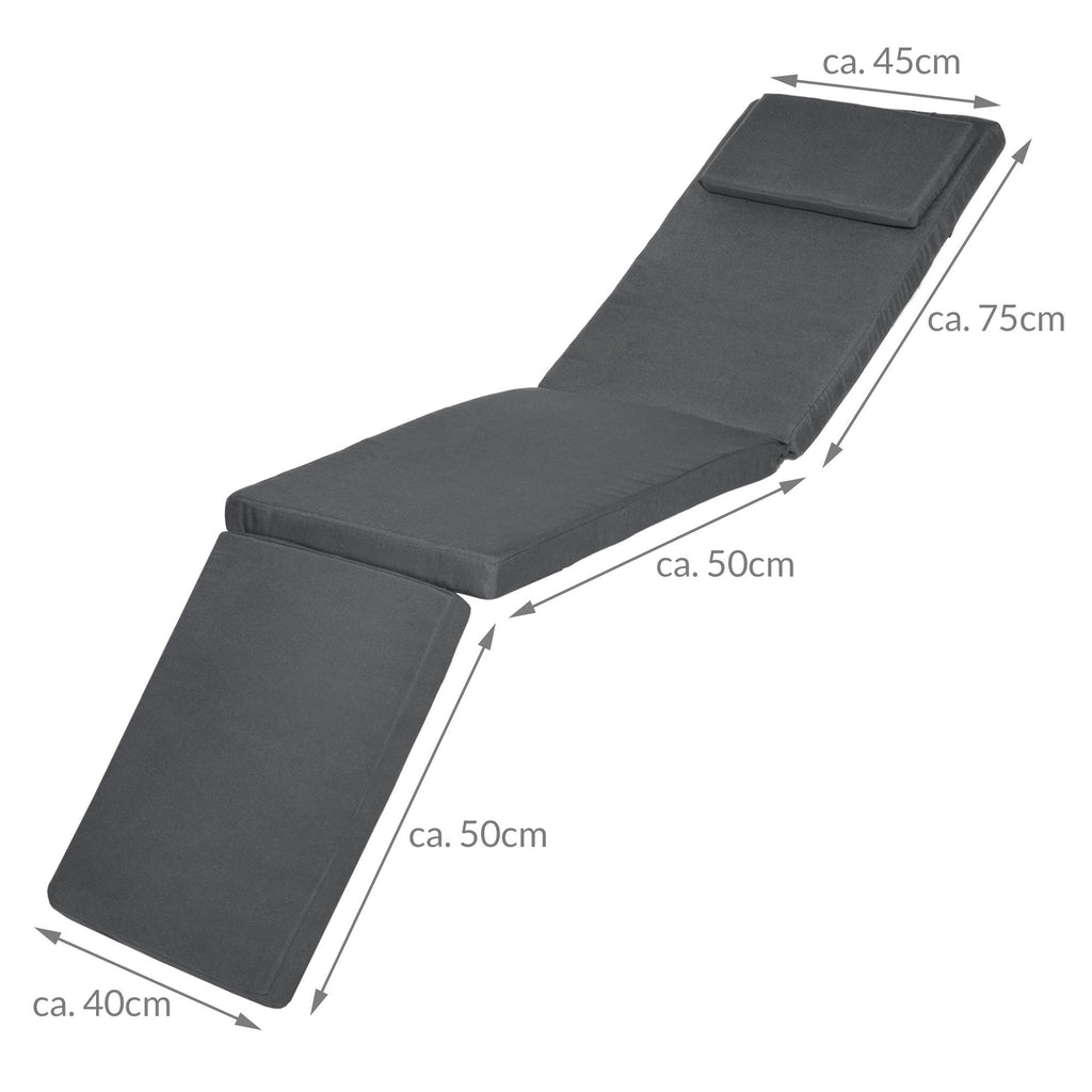 Beautissu Luxus Deckchair Auflage Sonnenliege 175x45x5cm LoftLux DC