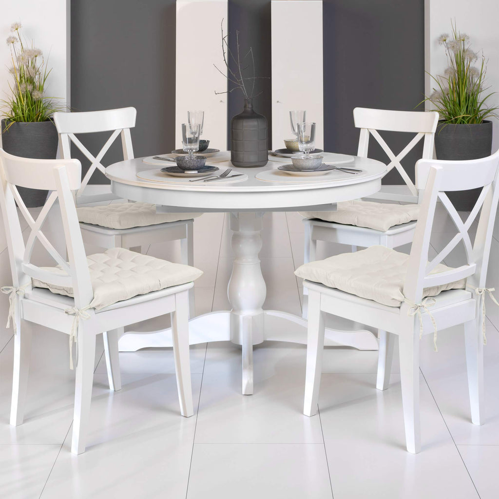 Beautissu 4er Set Stuhlkissen 40x40 cm Lea