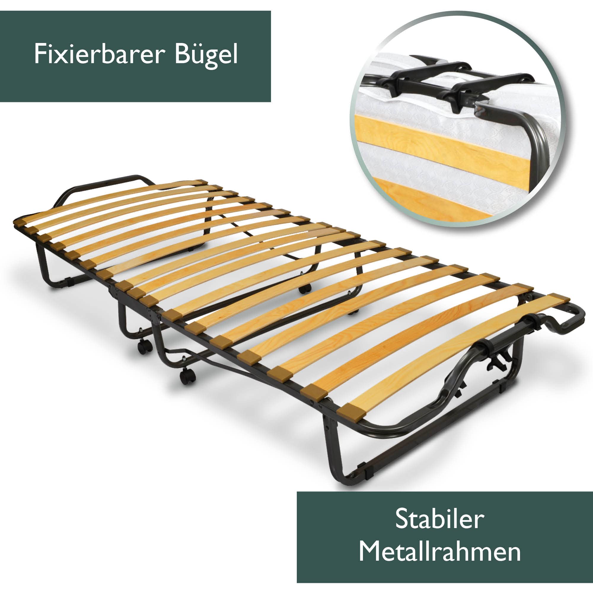 Beautissu Gästebett klappbar 90x200 cm Venetia