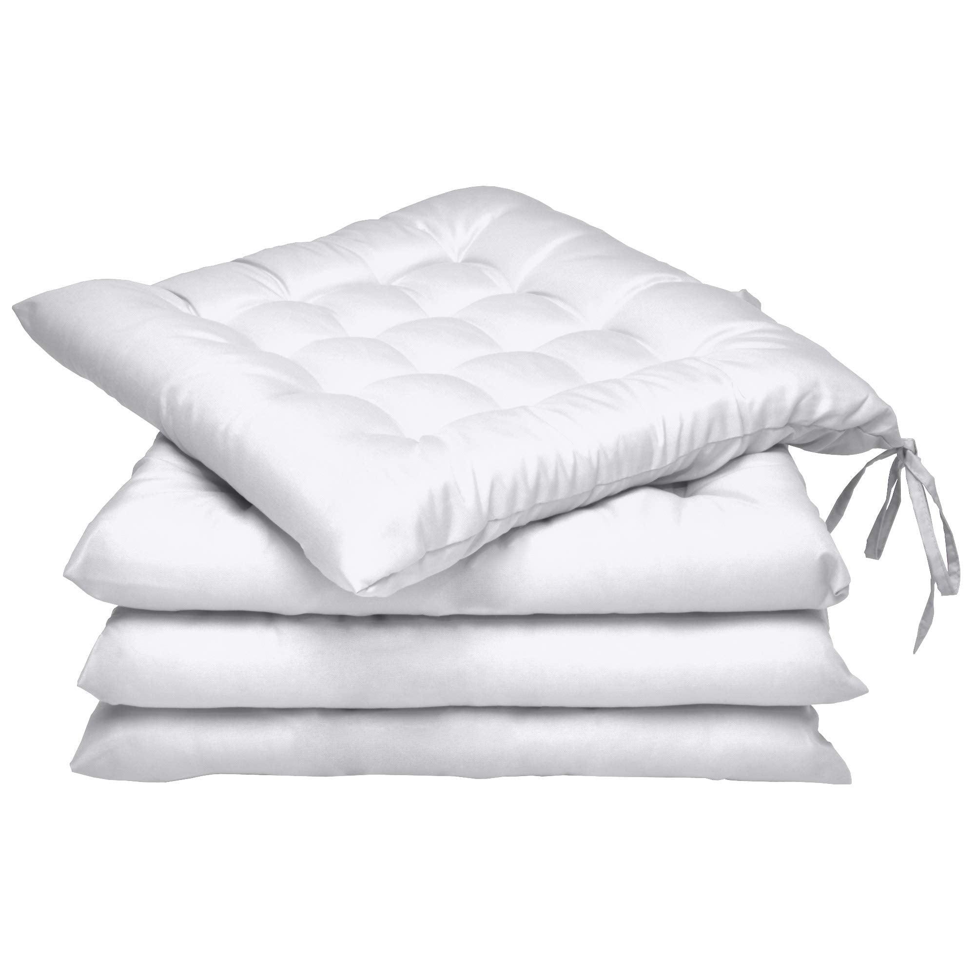 Beautissu 4er Set Stuhlkissen 40x40 cm Lea