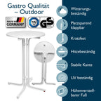 Beautissu Stehtisch mit Husse im Set – in div. Farben & Größen - Sylt & Stella