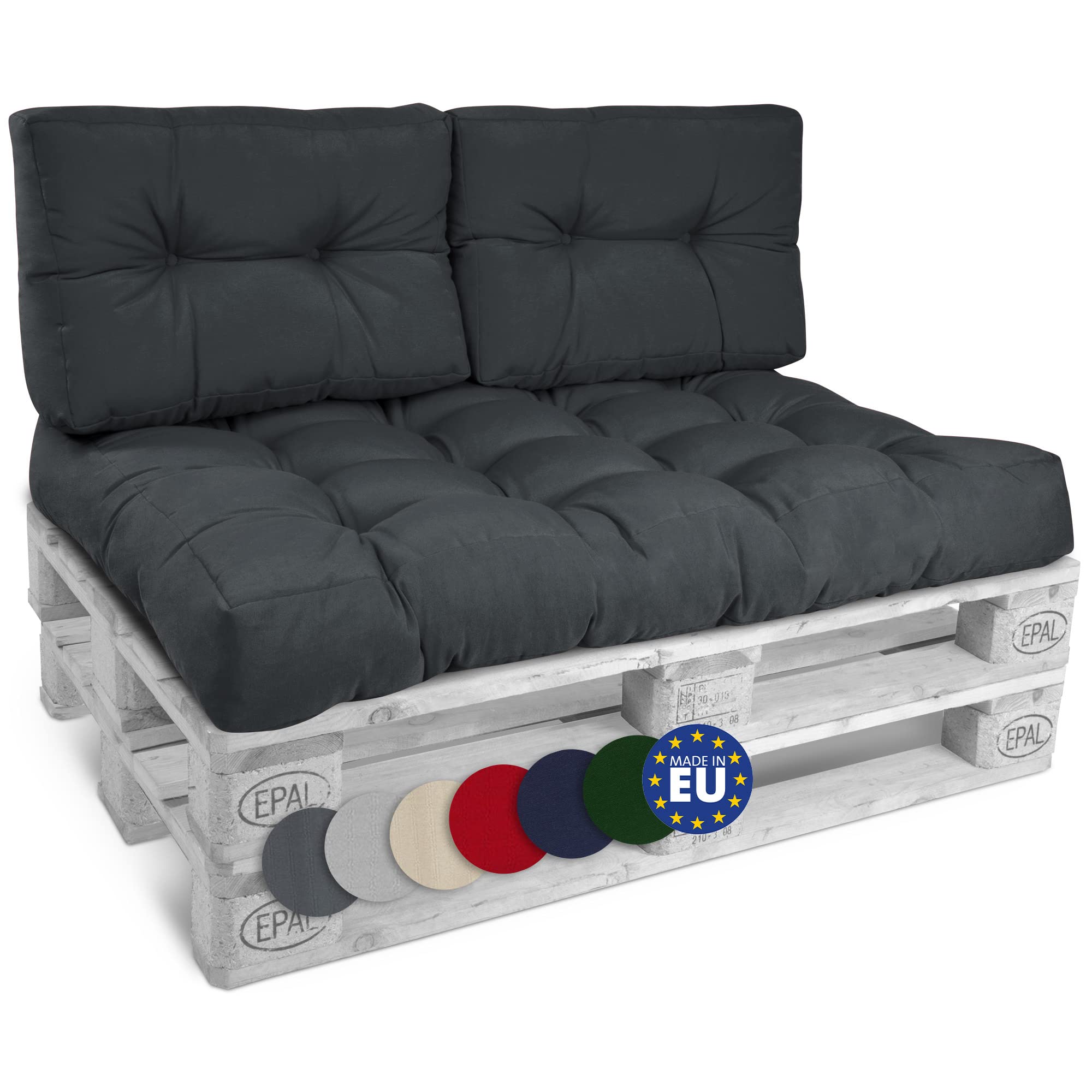 Beautissu Set Palettenkissen Outdoor Style