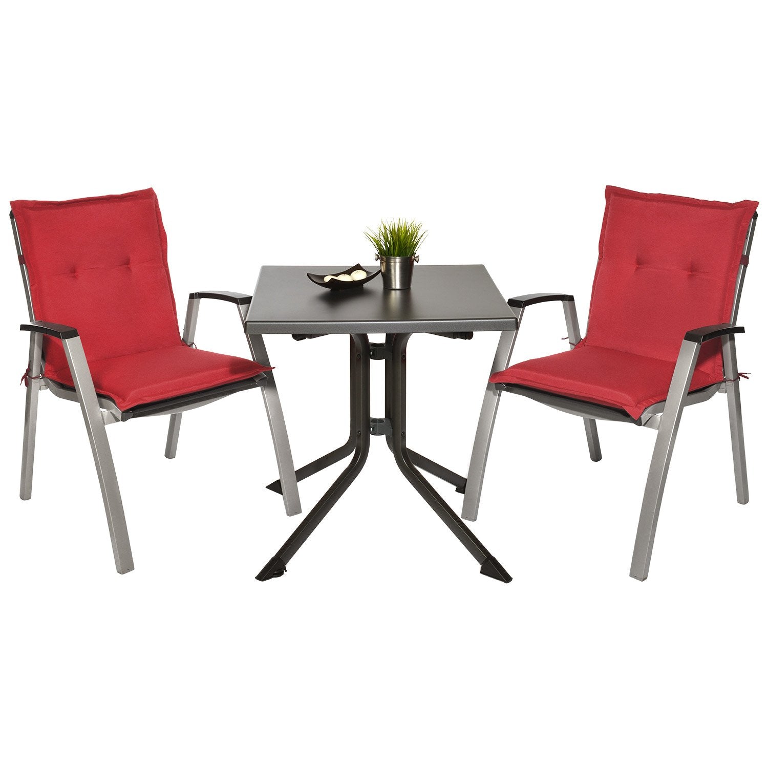 Beautissu Niedriglehner Auflage Gartenstuhl 100x50x6 cm Loft NL