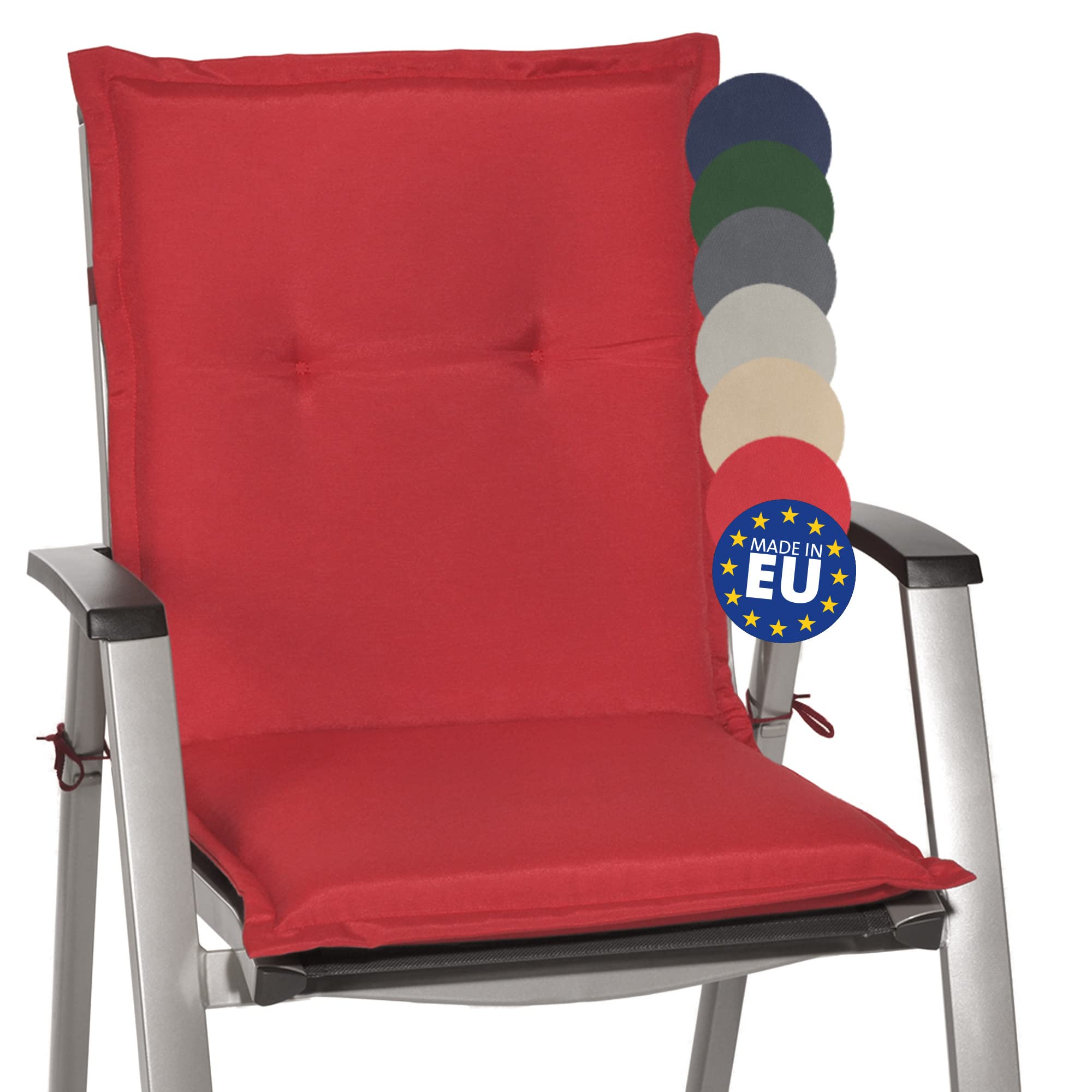 Beautissu Niedriglehner Auflage Gartenstuhl 100x50x6 cm Loft NL