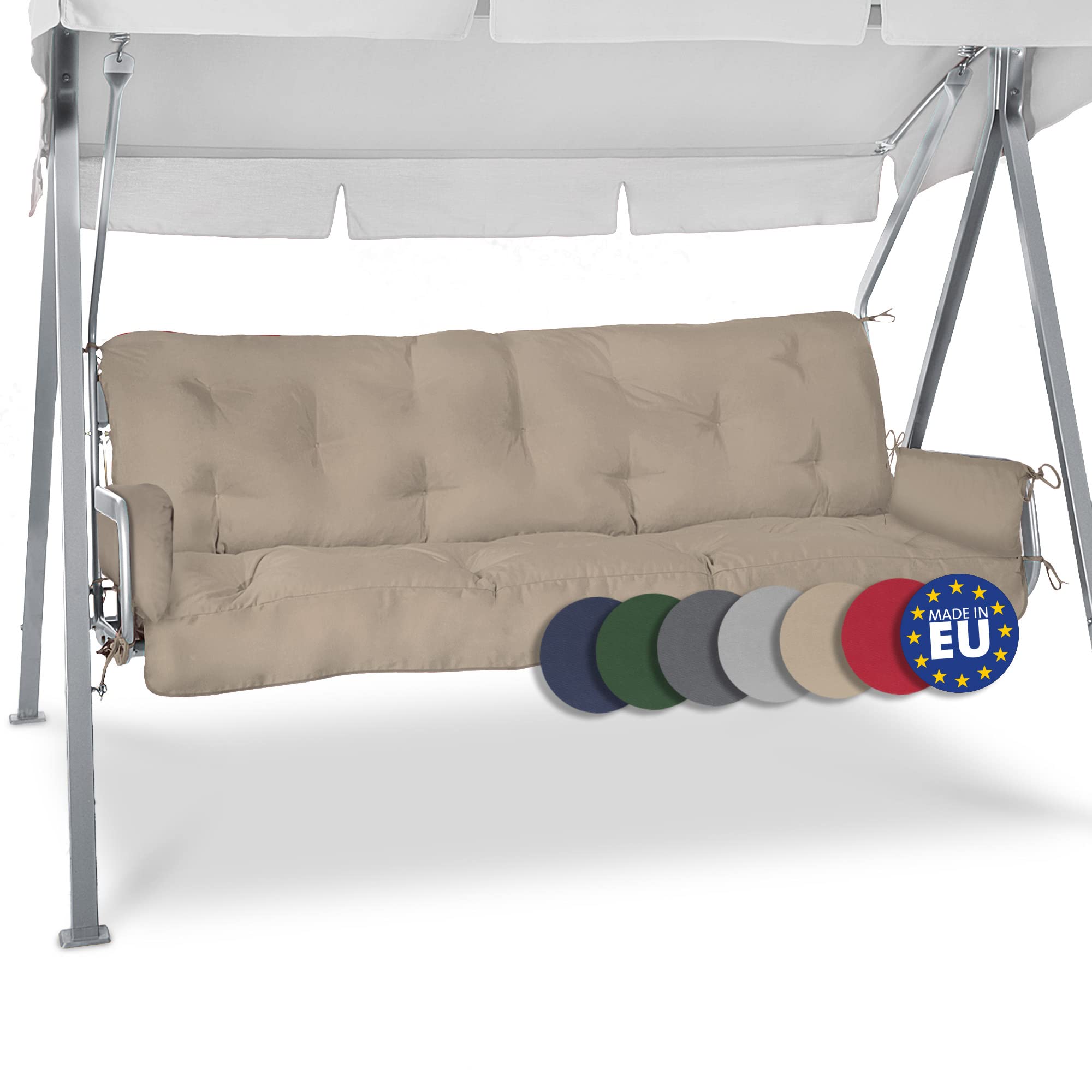 Beautissu Sitzkissen für Hollywoodschaukel 180x50x8cm Flair HS