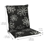 Beautissu Flores Niedriglehner Auflagen 100x50 cm