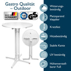 Beautissu Stehtisch Klappbar Sylt