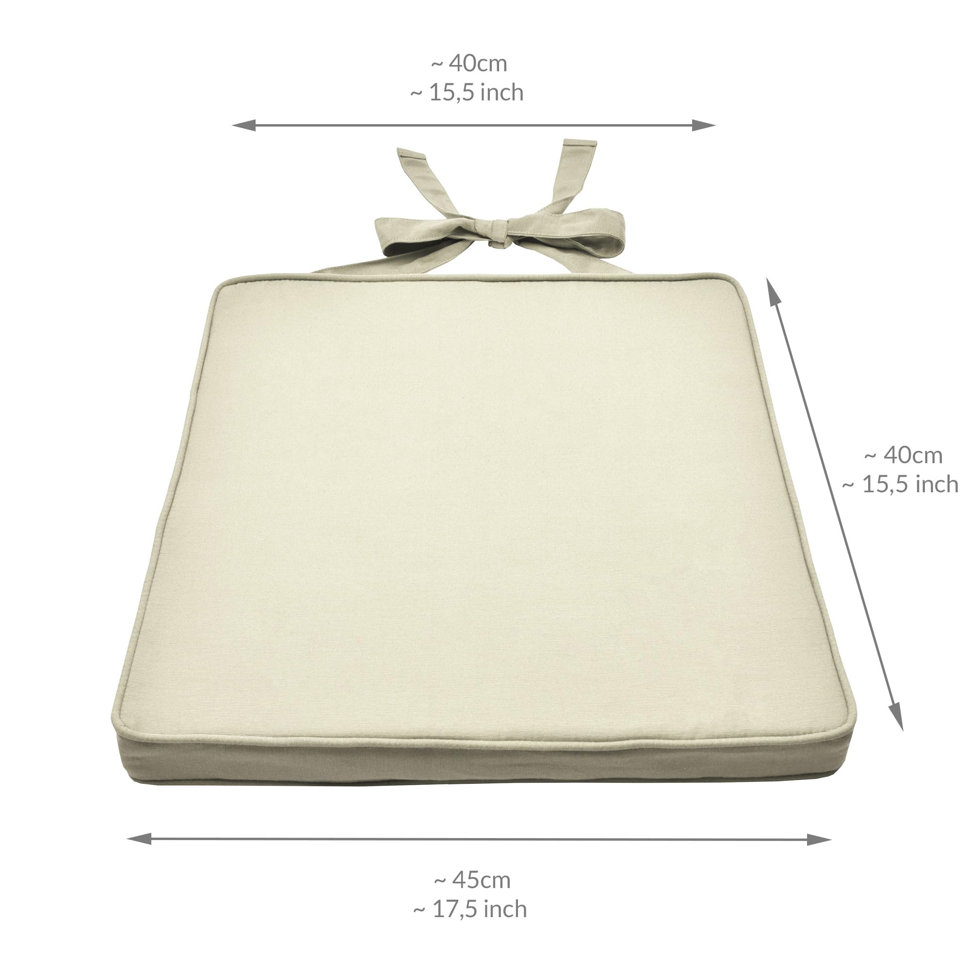 Beautissu Loft SK Stuhlkissen 45x40 cm
