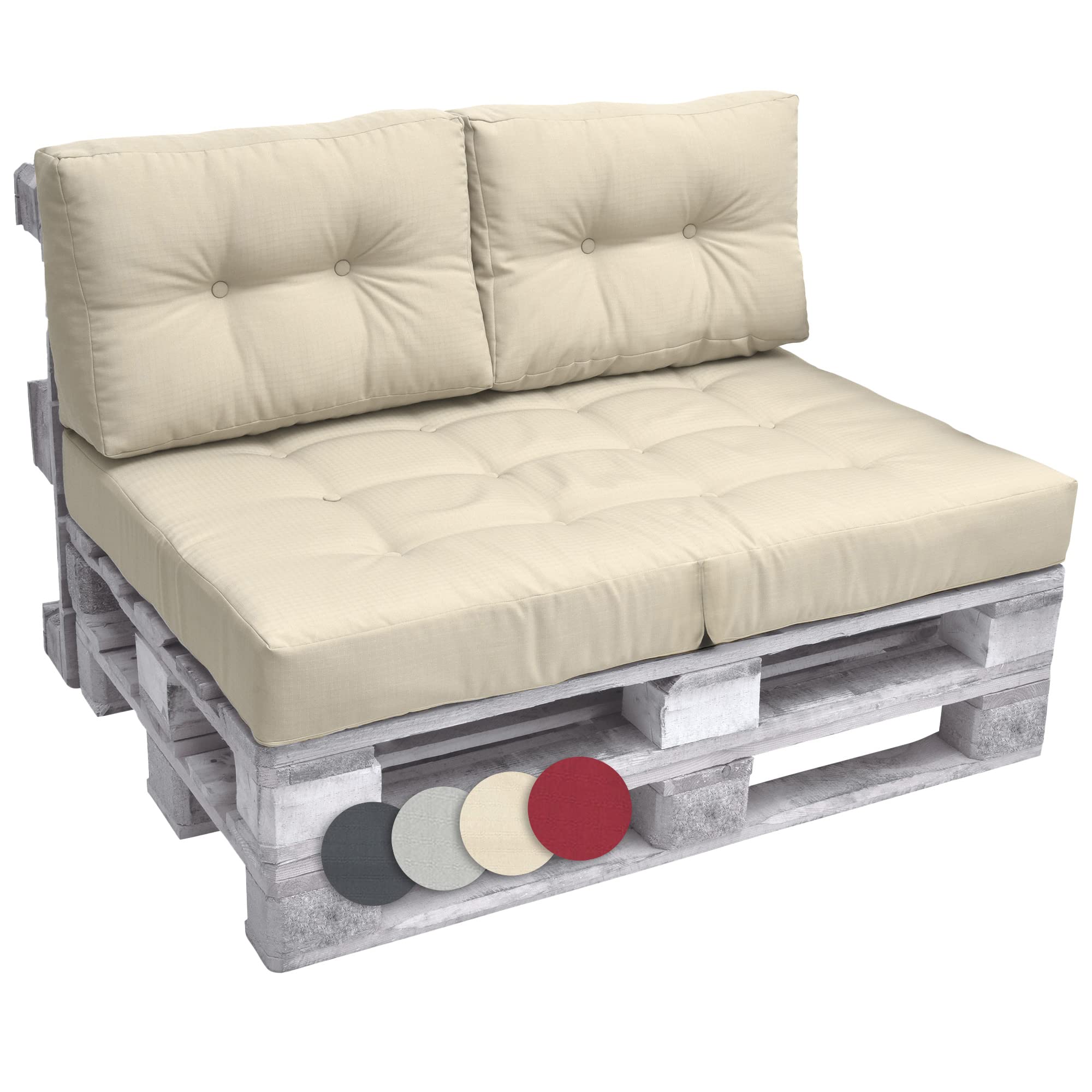 Beautissu Palettenkissen Outdoor Elements