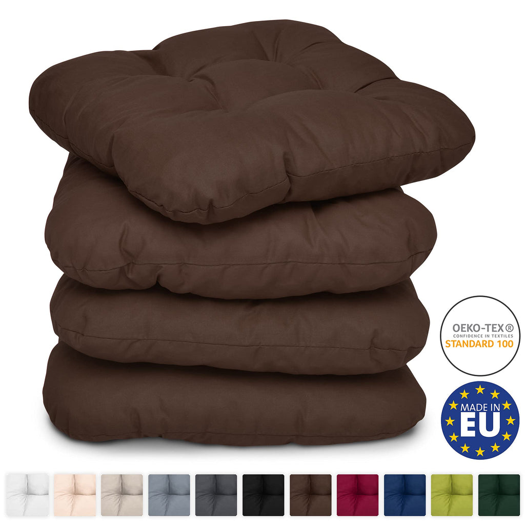 Beautissu 4er Set Sitzkissen 40x40 cm Lisa