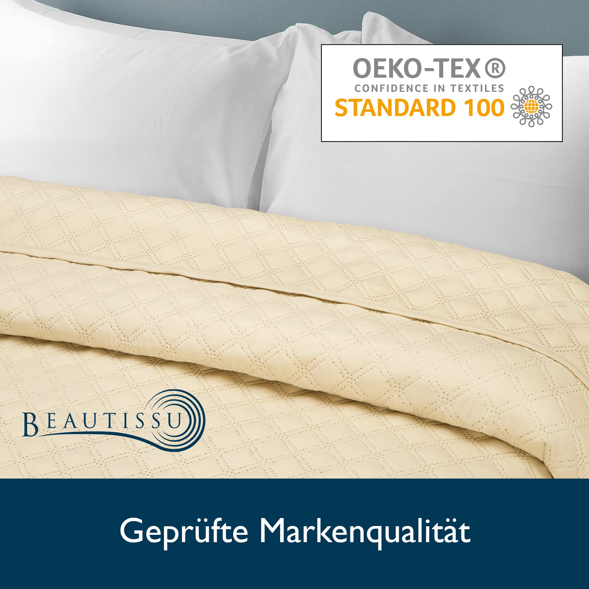 Beautissu Tagesdecke in Steppoptik Olivia