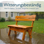 Beautissu Gartenbank Wetterfest Holz Geschwungen - RD
