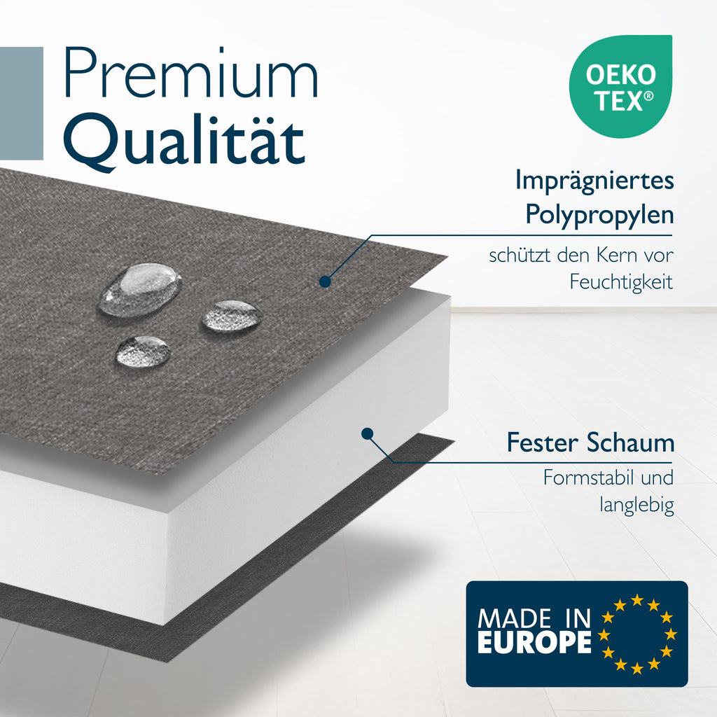 Beautissu Bankauflage Outdoor Wetterfest – Calme BK