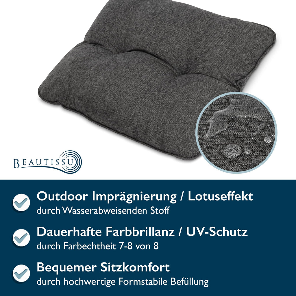 Beautissu Outdoor Loungekissen 60x60cm BeauFlair