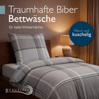 Beautissu Biber Bettwäsche 2tlg Winter Kariert 100% Baumwolle