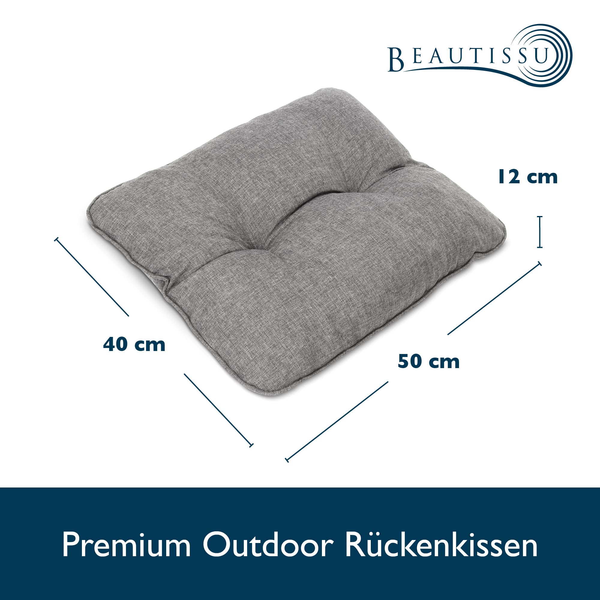 Beautissu Outdoor Loungekissen 60x60cm BeauFlair