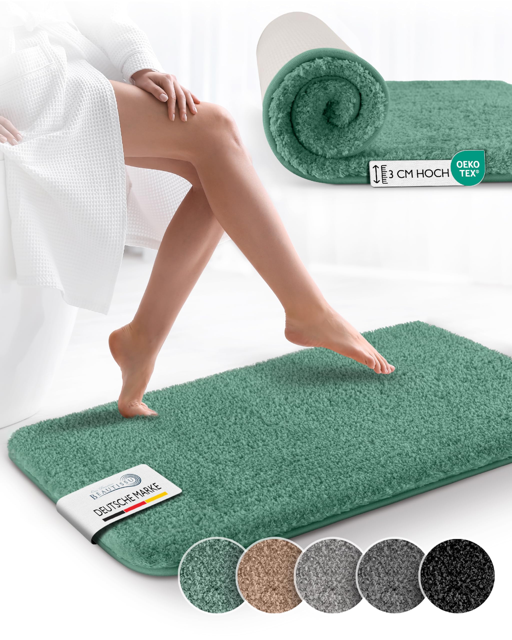 Beautissu Badematte rutschfest BeauMare FL