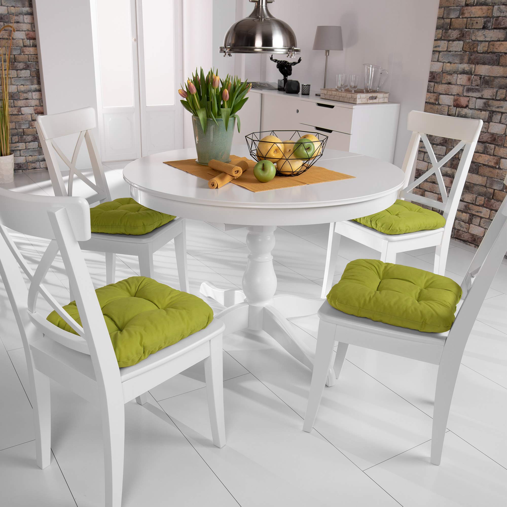 Beautissu 4er Set Sitzkissen 40x40 cm Lisa