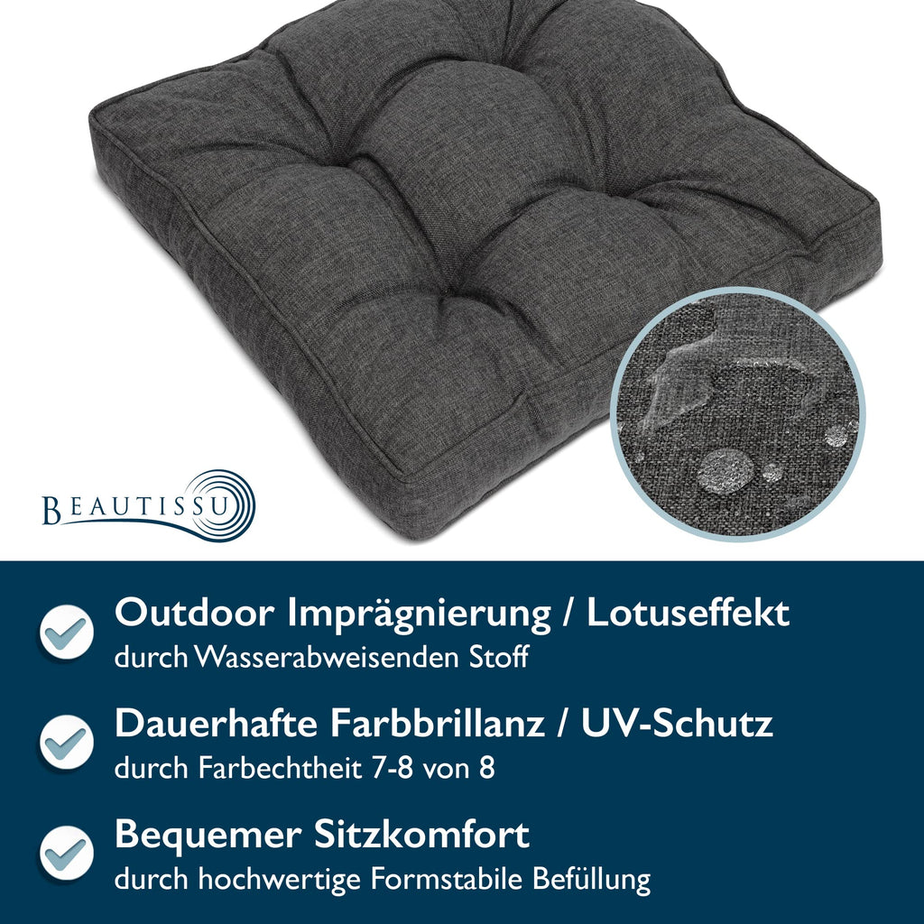 Beautissu Outdoor Loungekissen 60x60cm BeauFlair