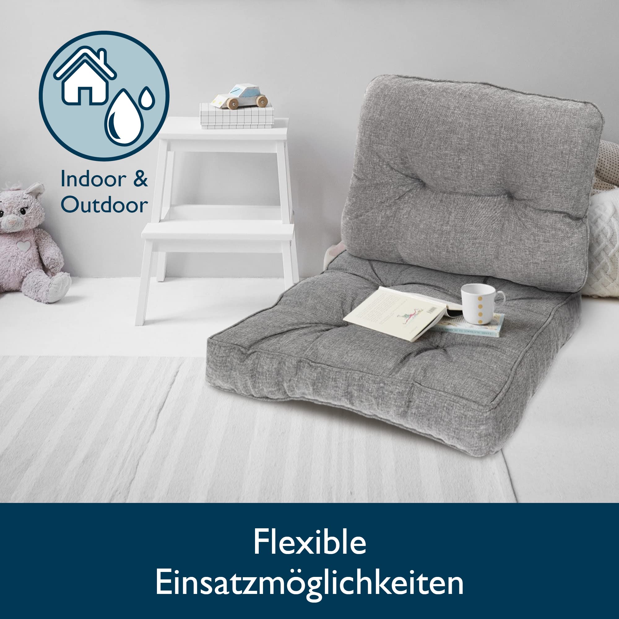 Beautissu Outdoor Loungekissen 60x60cm BeauFlair