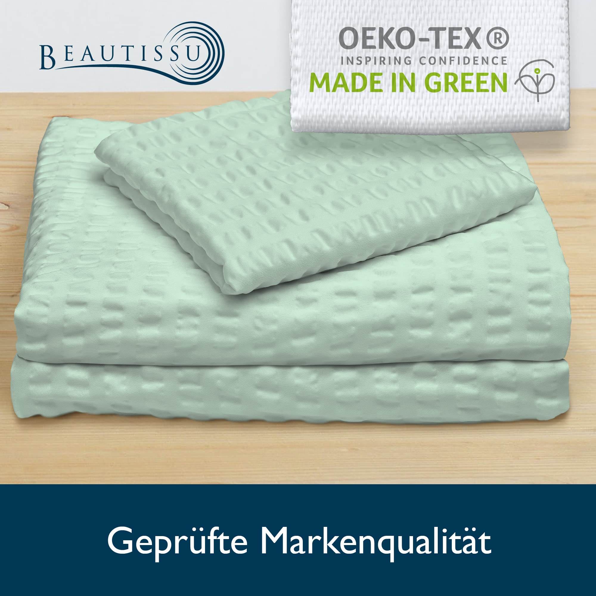 Beautissu Seersucker Bettwäsche Meline