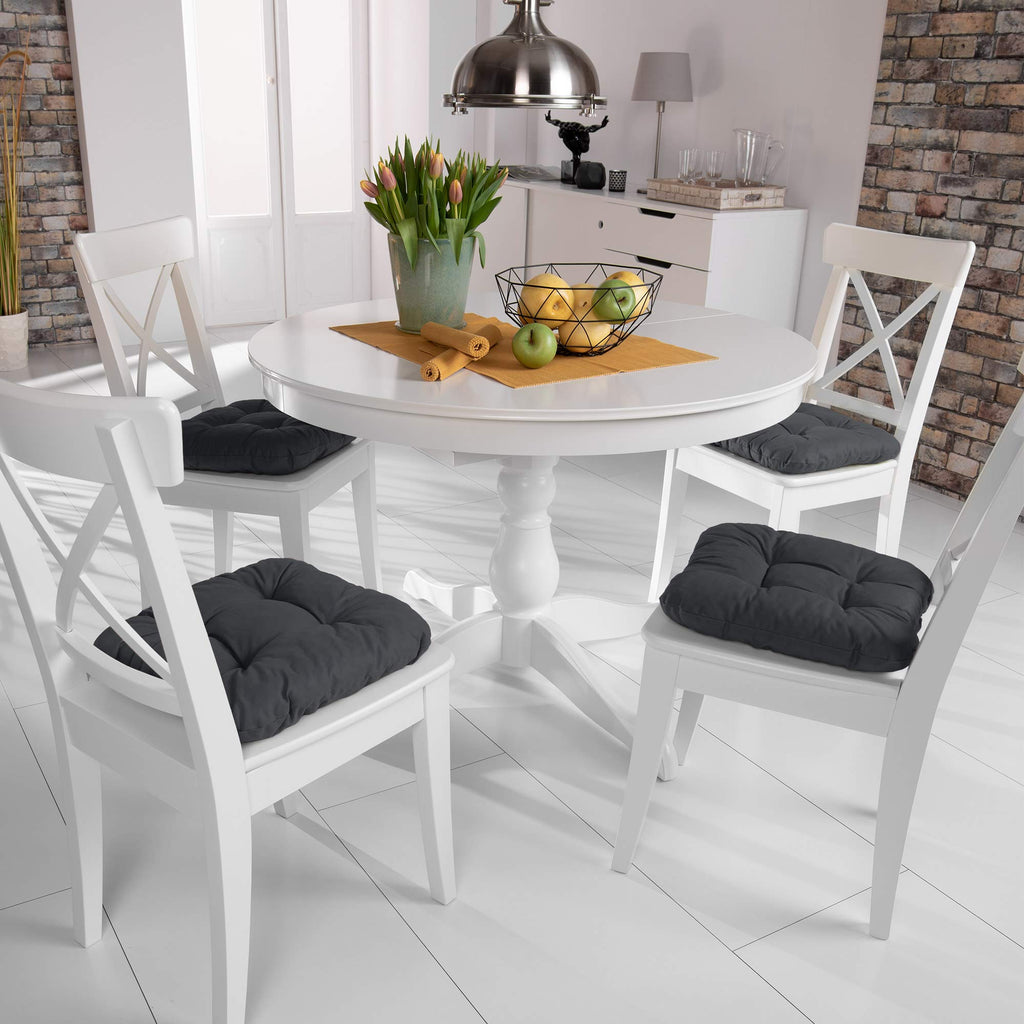 Beautissu 4er Set Sitzkissen 40x40 cm Lisa
