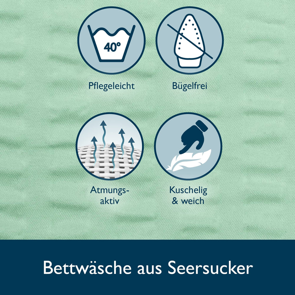 Beautissu Seersucker Bettwäsche Meline