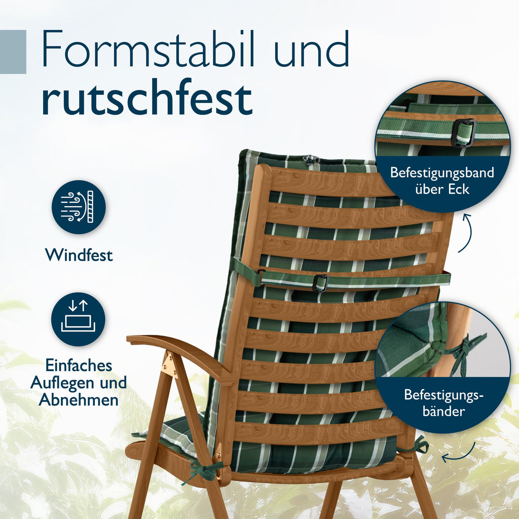Beautissu 6er Set Premium Hochlehner Auflage Kopfpolster 120x50cm Sun-HL