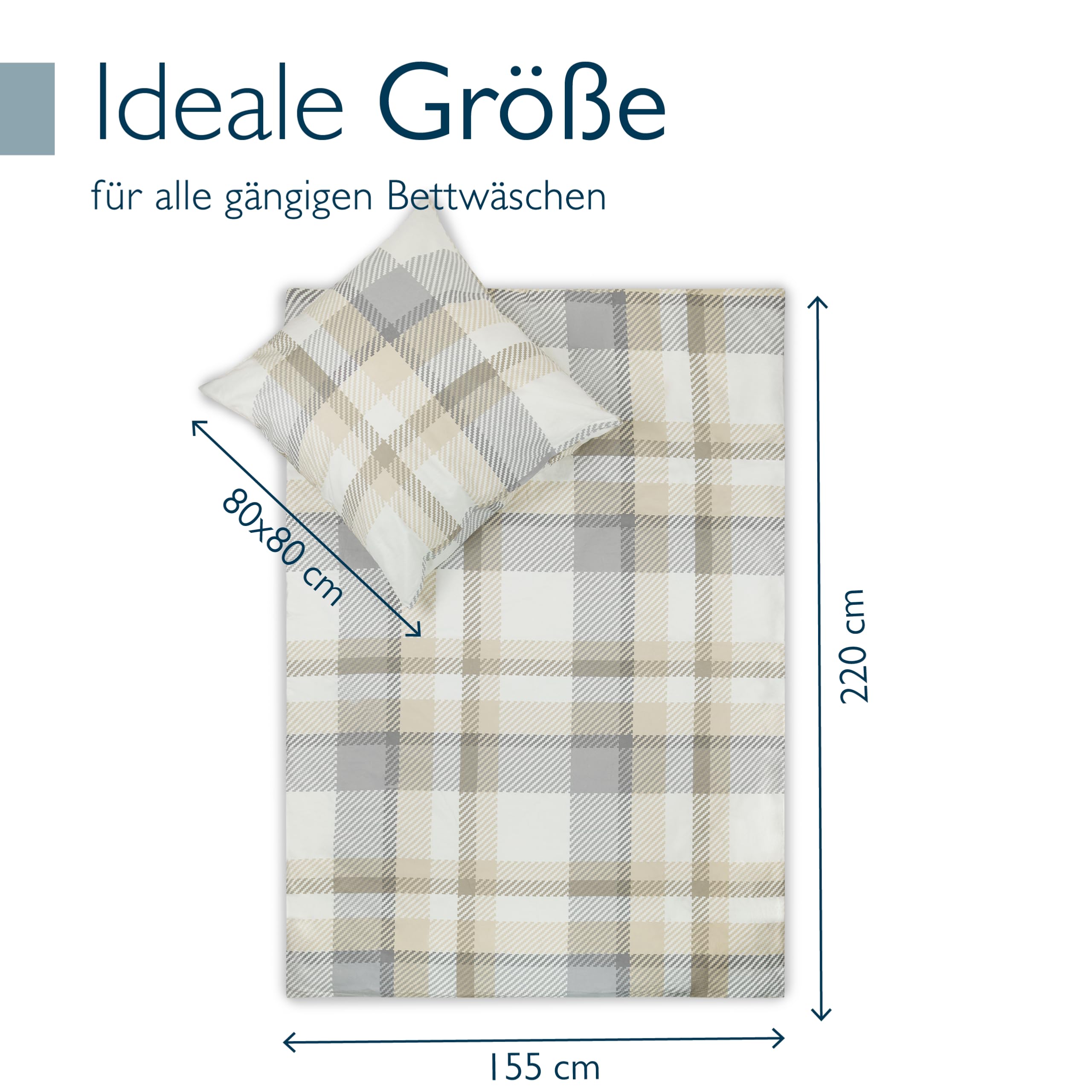 Beautissu Biber Bettwäsche Mira Beige