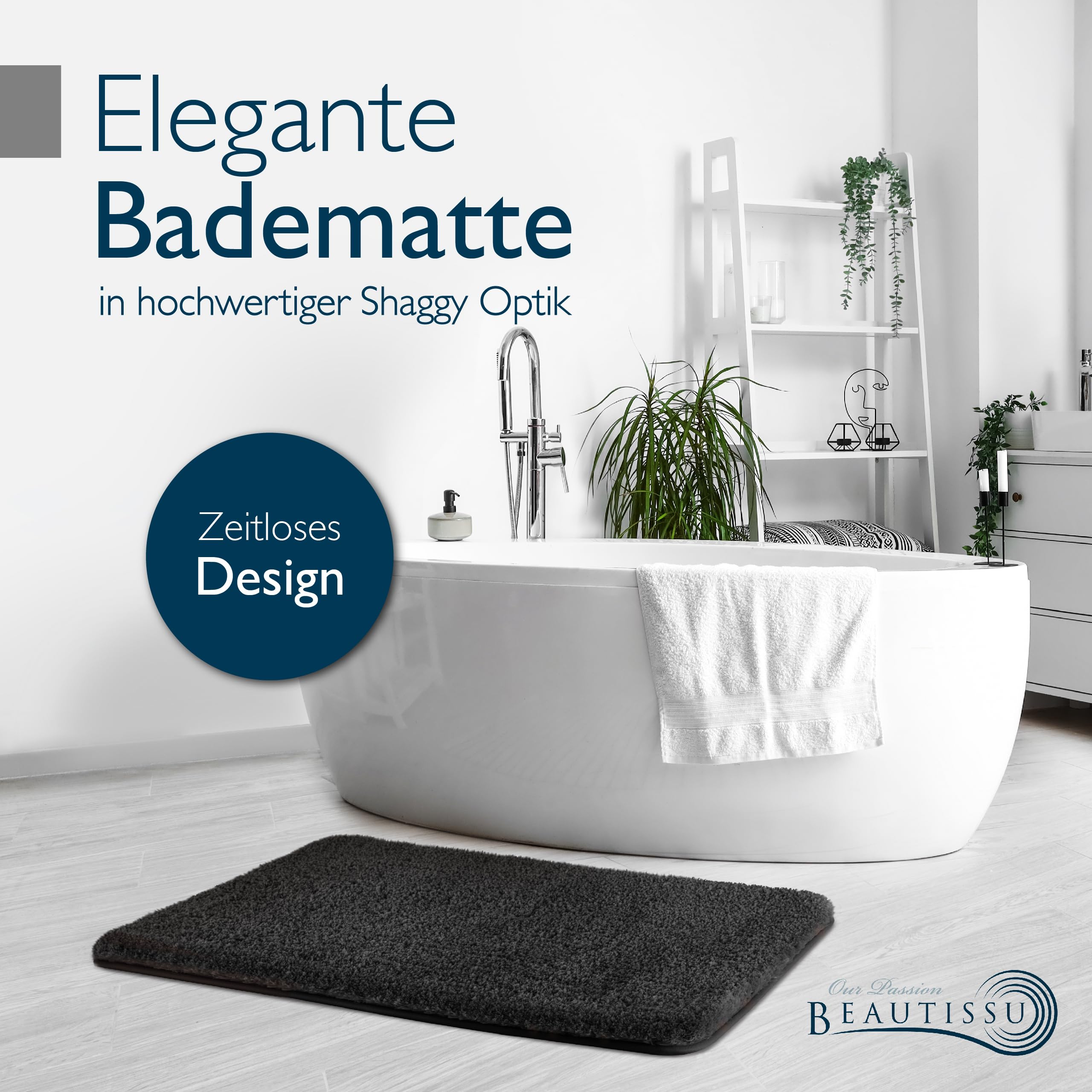 Beautissu Badematte rutschfest BeauMare FL