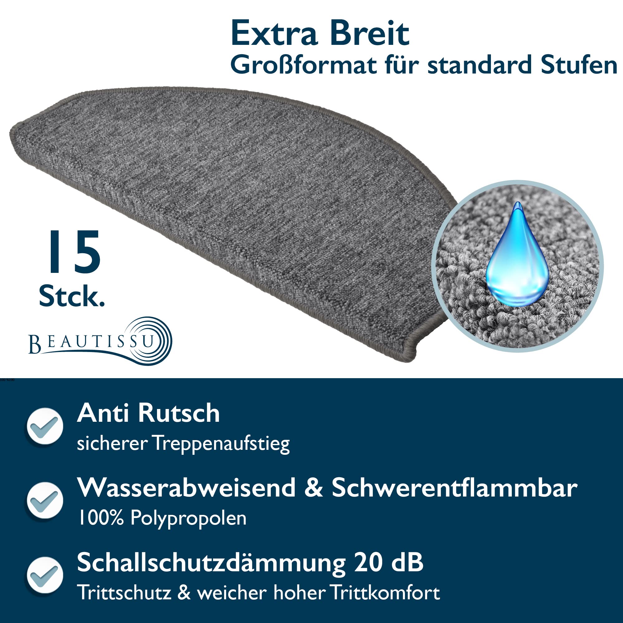 Beautissu XXL Treppenstufen Matten ProStair