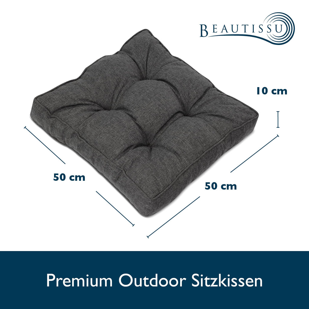 Beautissu Outdoor Loungekissen 60x60cm BeauFlair