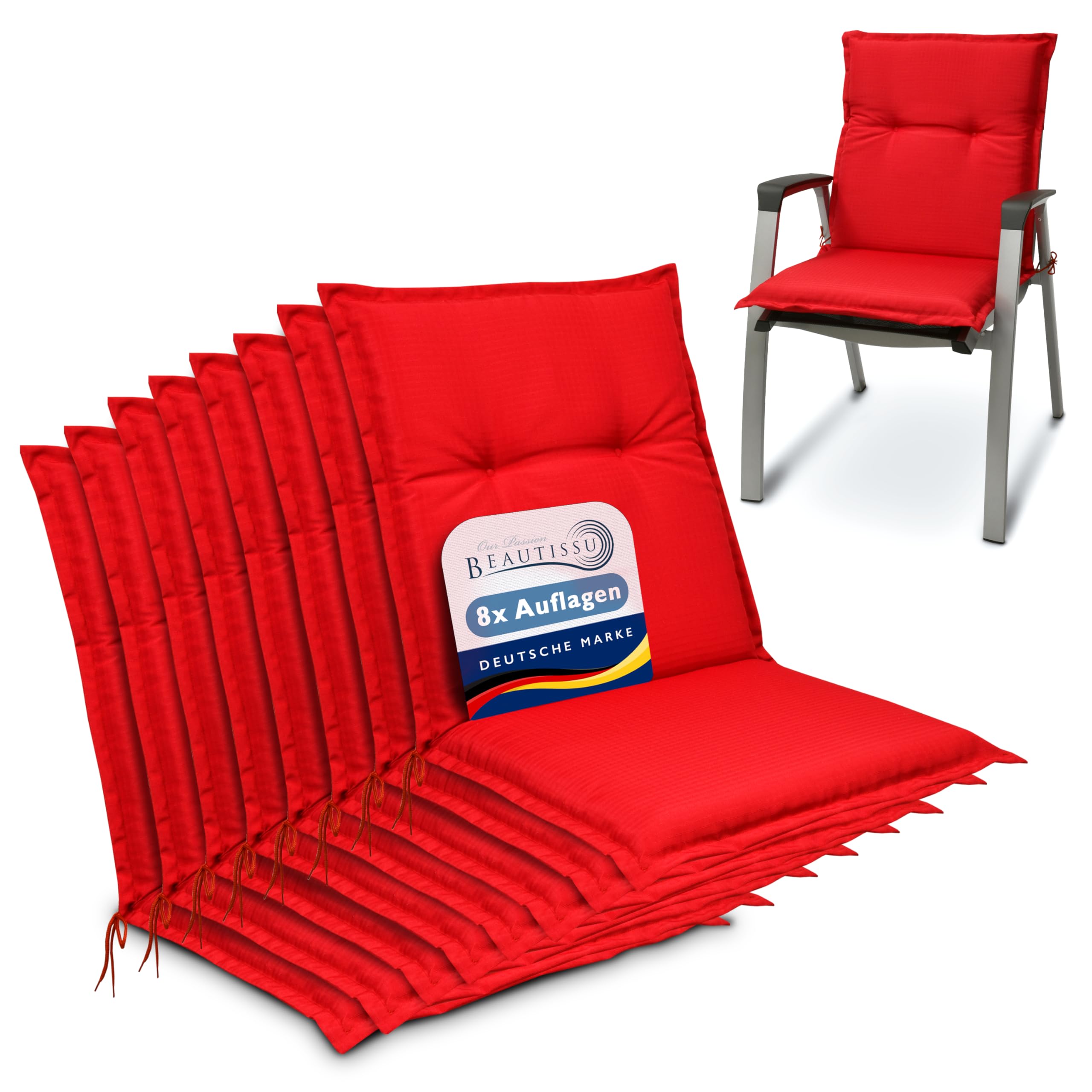 Beautissu Niedriglehner Auflagen 100x50 cm Base NL