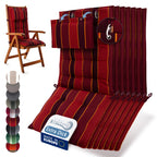Beautissu 6er Set Premium Hochlehner Auflage Kopfpolster 120x50cm Sun-HL