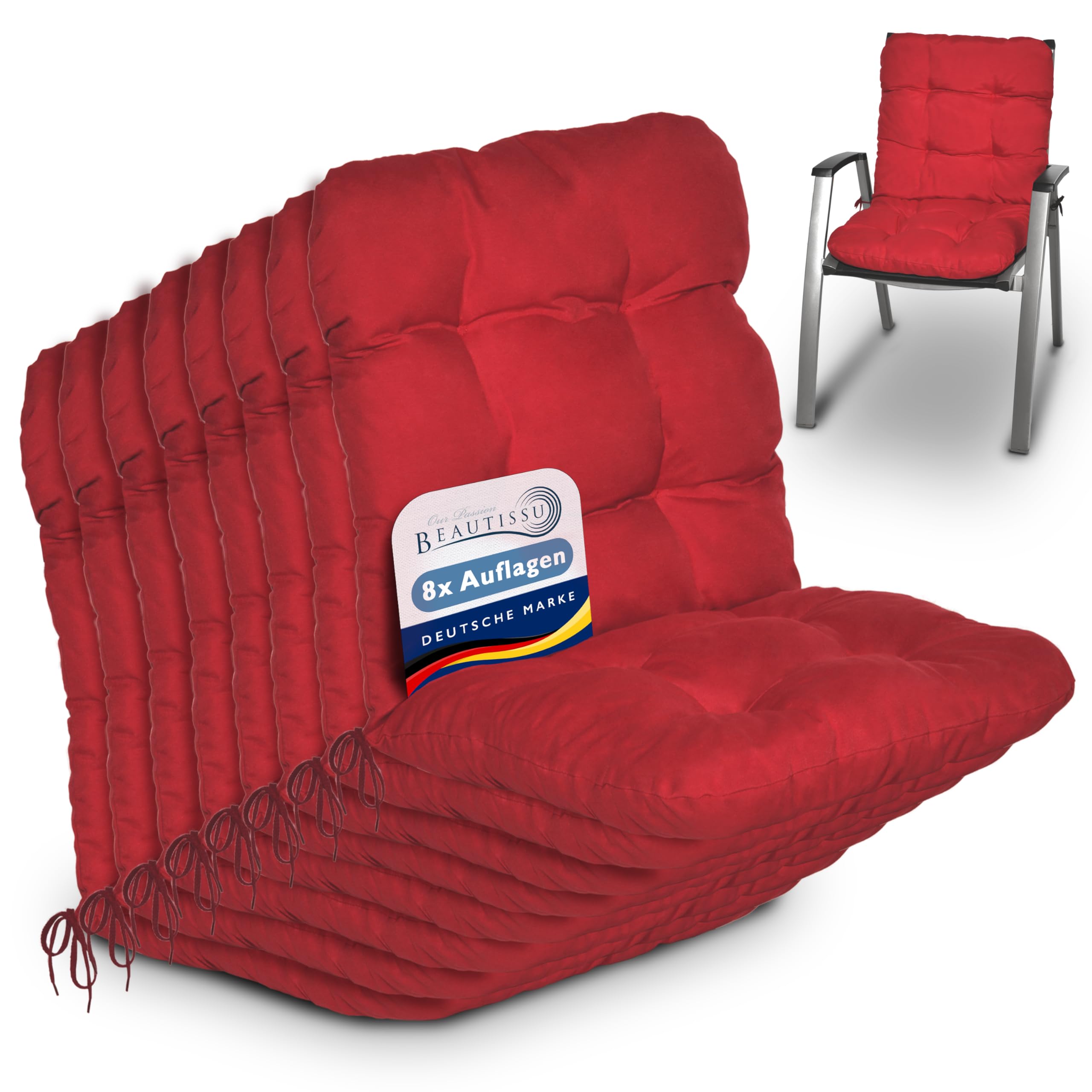 Beautissu Niedriglehner Auflagen Set Flair NL 100x50x8cm