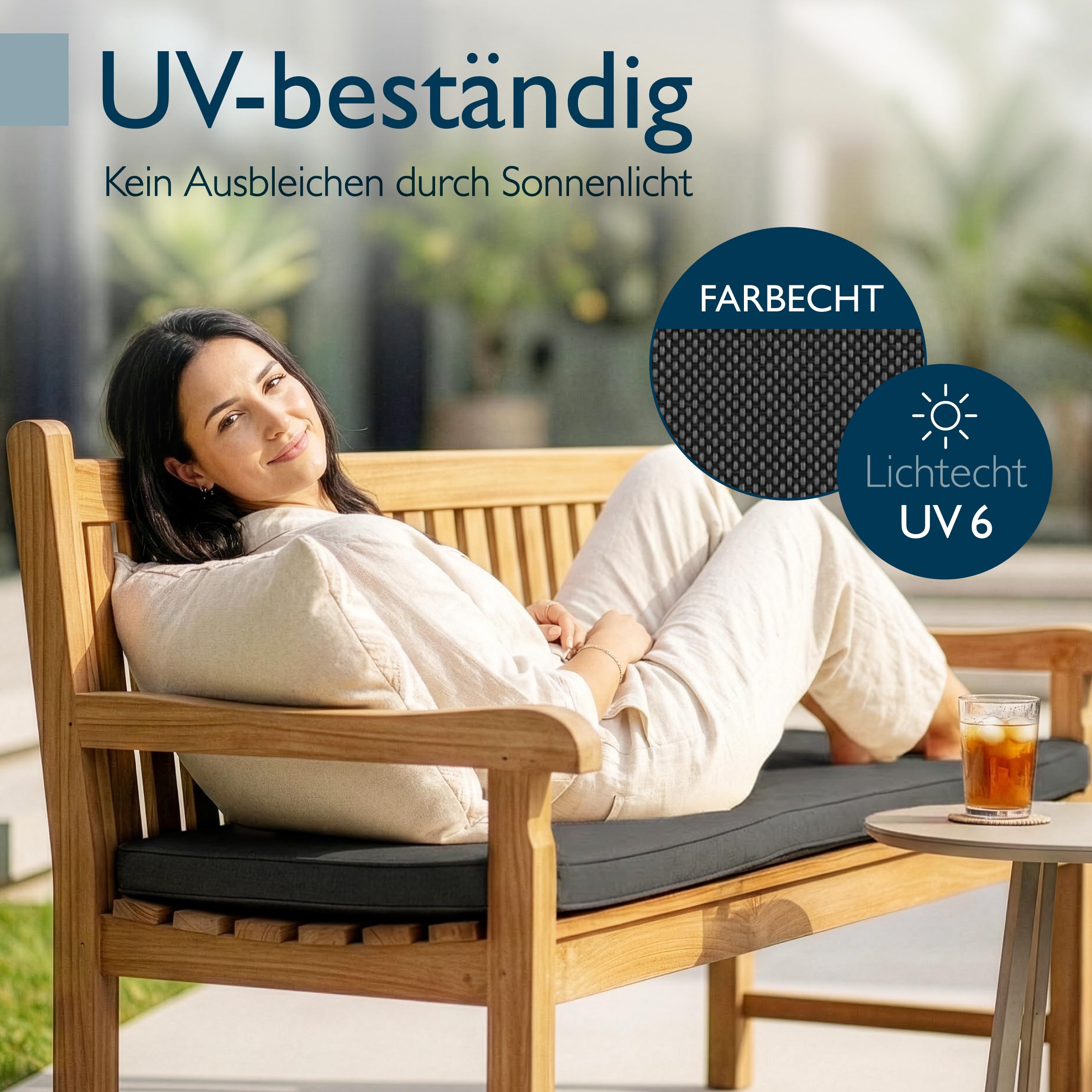Beautissu Bankauflage 100% Wasserdicht – in div. Farben & Größen – QD-BK