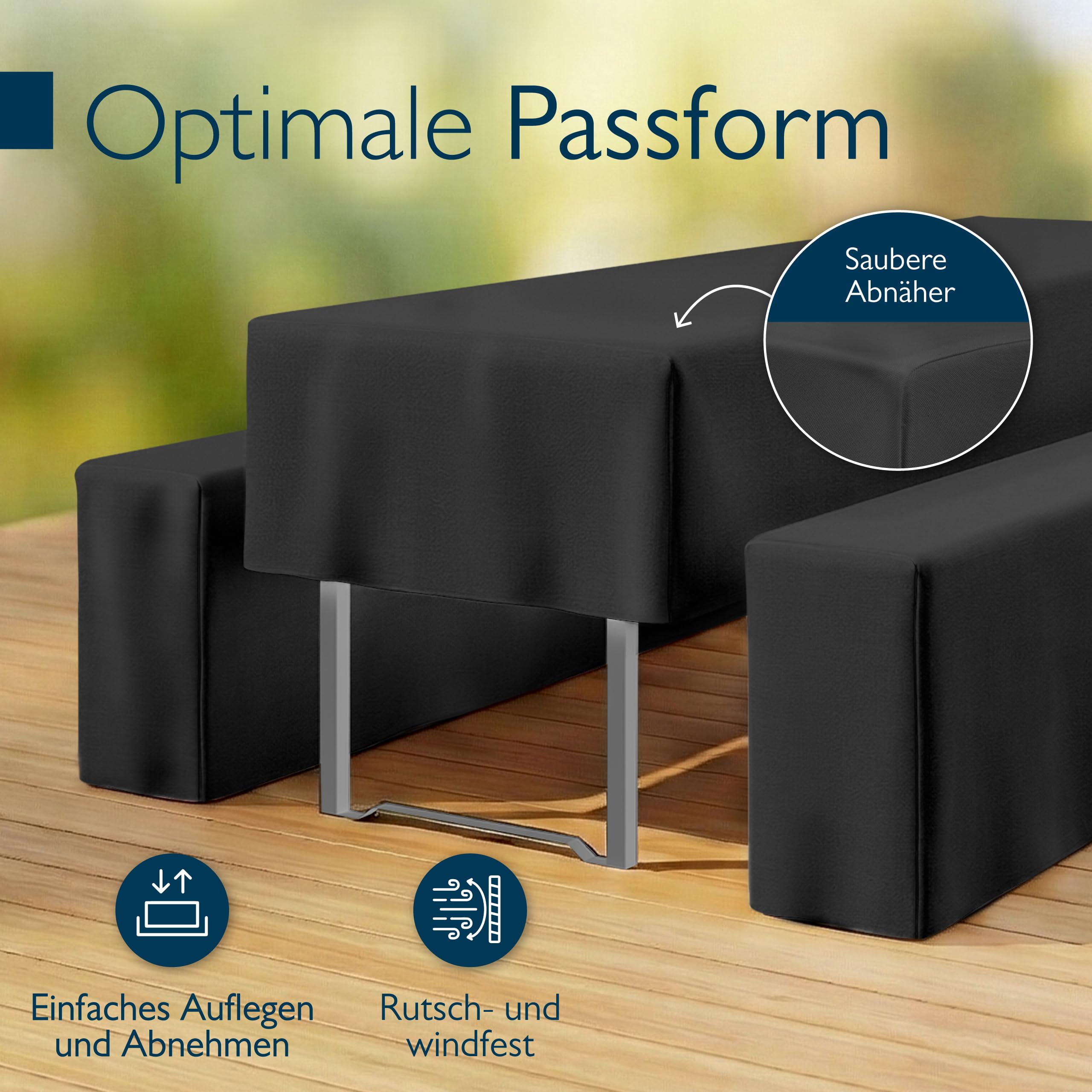 Beautissu Premium Biertischhussen Set – in div. Farben & Größen – Premium M