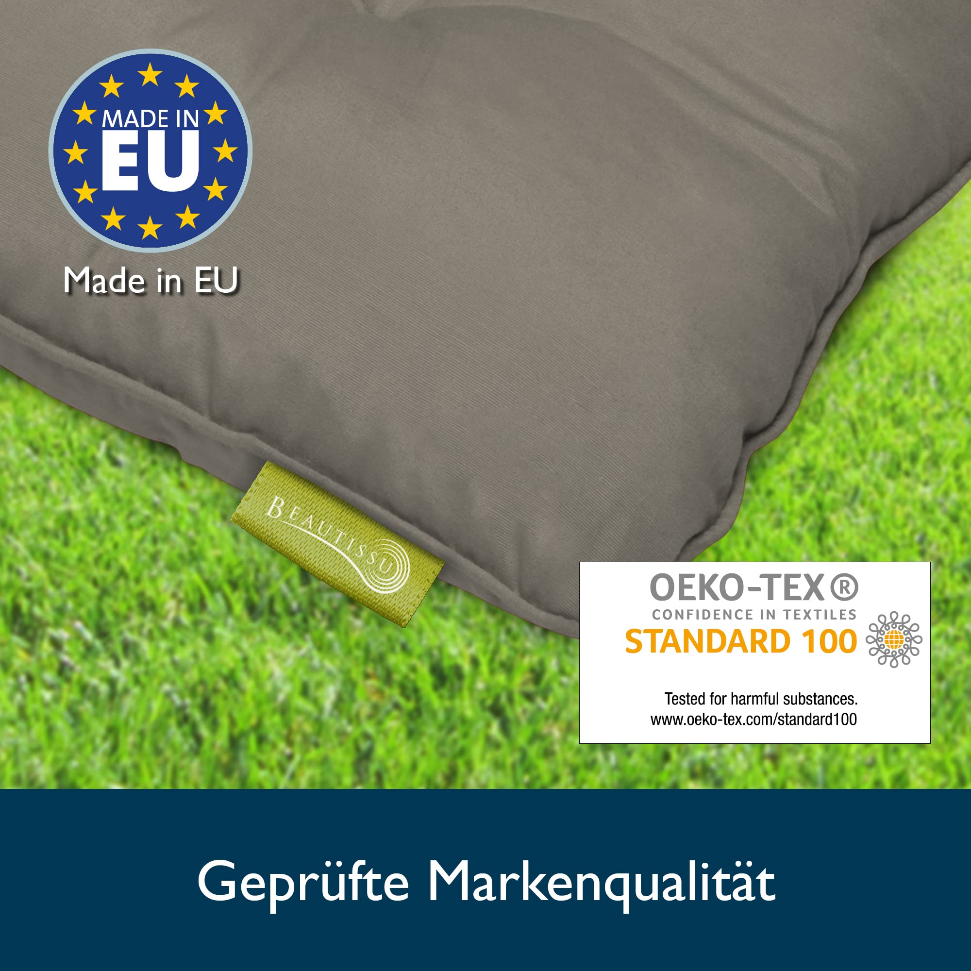 Beautissu Lounge Kissen Outdoor