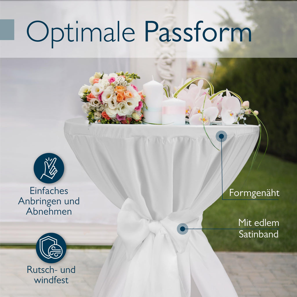 Beautissu Premium Stehtischhusse
