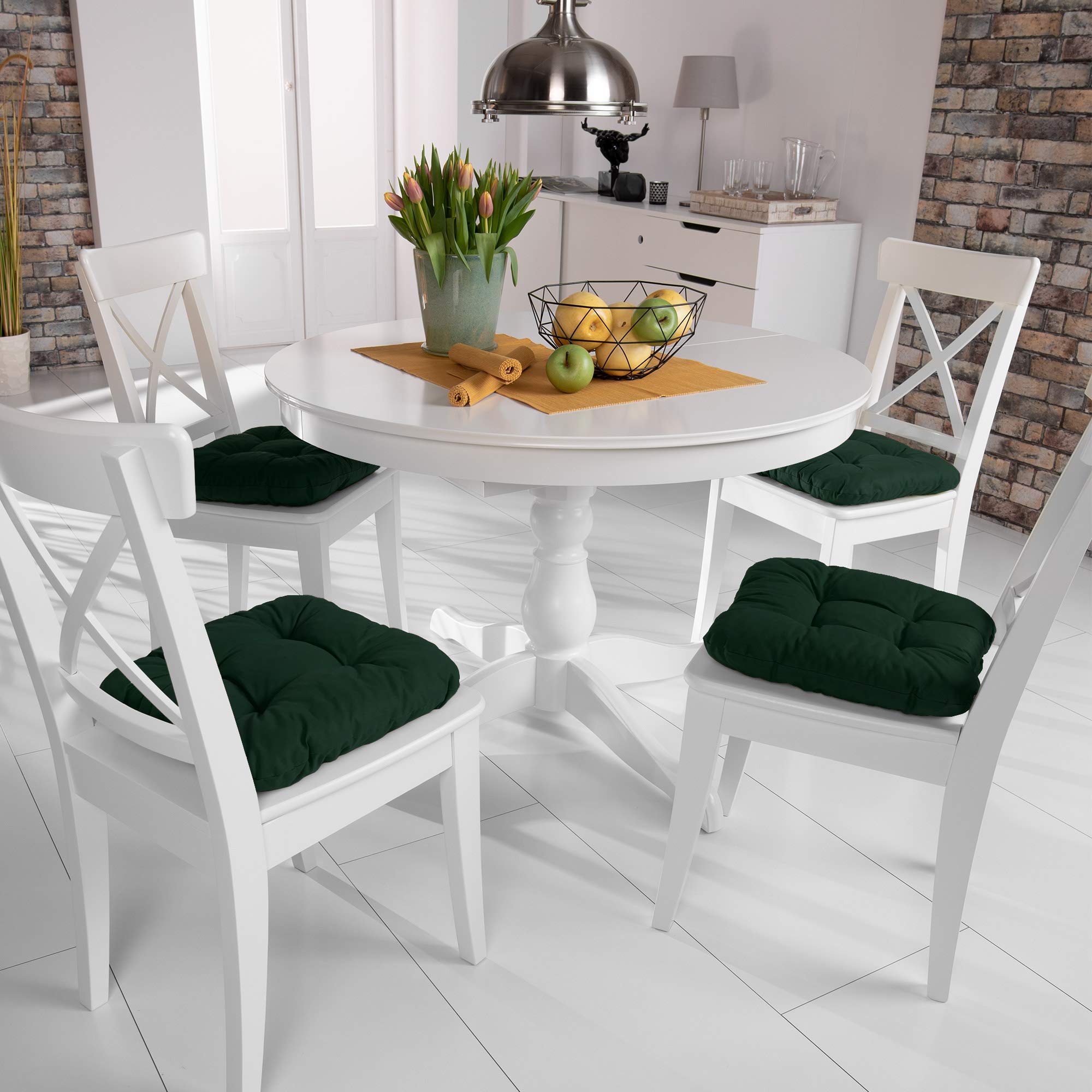 Beautissu 4er Set Sitzkissen 40x40 cm Lisa